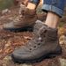 Men's Winter Snow Boots With Fur Lining, Waterproof PU Leather Upper, Non-Slip Rubber Sole, Round Toe, Casual Outdoor Shoes For Cold Weather_vogvips.com