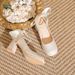 Women's Shoes Jane Single Shoes Women's Classic Style Elegant Basics Casual Business Wedding Party Bridal Shoes Wedding Shoes Bridesmaid High Heels_vogvips.com