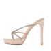 Summer Classy Nude Rhinestone Cross Strap Sandals Women's Date Gentle Style With Skirt Elegant High Heels_vogvips.com