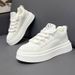 Men's Fashion Sneakers - PU Leather Casual Shoes With Thick Sole, Breathable Mesh Lining, Lightweight & Comfortable_vogvips.com