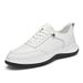 Men's Shoes Casual Leather Shoes Sports Casual Shoes Leather Surface Small White Hiking Off-road Sports Sole_vogvips.com