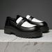 Men's New Ins Style Versatile British Business Trend Casual Thick Sole Carbon Black Sports Non-Slip Large Leath_vogvips.com