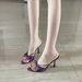 Chuyuji 2025 New Bowknot Satin High-Heeled Sandal For Women, Elegant French Style Outdoor Slipper, Women' Summer_vogvips.com