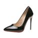 Foreign Trade Plus Size Heels Women 2026 Autumn Thin Pointed Toe Super High Heel Single Fashion European And American_vogvips.com