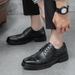 Euro Step Wear-Resistant Casual Leather Business Round Toe Thick Sole Men's Brogue Carved Wedding Height Increasing Shoes_vogvips.com