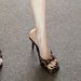 Sexy Leopad Pint Mules Squae Toe Sandals 2026 New Style One Stap Chunky Heel High Heels Fo Women Summe Outdoo_vogvips.com