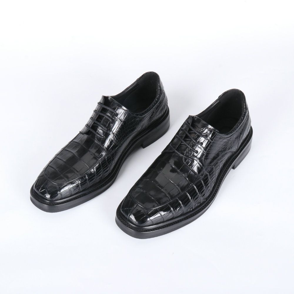 ShoeVault Factory Wholesale Crocodile Belly California Genuine Business Men's Suit Formal Banquet Casual Leather Shoes_vogvips.com