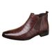 Men's Chelsea Boots Square Head Shoes Men's Shoes Cowboy Boots Vintage Martin Boots Men's_vogvips.com