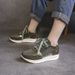 New round head rhinestones lace-up women's single shoes fashion sports shoes_vogvips.com