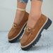 SHLIANG New Fashion British Style Women's Flats Thick Bottom Casual Loafers Round Toe Rubber Spring Autumn Flat Shoes X0047_vogvips.com