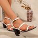 Cross-border Plus-size Chunky Heel Women, 2026 Summer New European And American Fashion Square-toed Strap Sandals For_vogvips.com