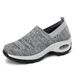Women's Comfortable Walking Shoes - Breathable Mesh Slip-On Sneakers With Thick Cushioned Sole For Middle-Aged Women_vogvips.com