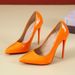 Foreign Trade Plus Size Heels Women 2026 Autumn Thin Pointed Toe Super High Heel Single Fashion European And American_vogvips.com