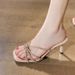 Sandals Women 2025 New Summer Rhinestone High Open Toe Slippers For Outdoor Wear Thin Heel Nude Pink Elegant Sister_vogvips.com