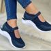 Round Head Knitted Thick Sole Single Large Size 36-43 Grid Casual Women's Shoes Sneakers Women_vogvips.com