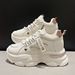 Mesh Breathable Inner Height Increasing Thick Women's Sports Soft Soled Non Slip Dad Shoes_vogvips.com