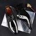 New Shiny Business Dress Leather Fashionable Casual Shoes, Men's Plus Size Lace Up, Wear-resistant And Breathable_vogvips.com