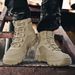 Large Size Outdoor Training Practical Military Boots, New Men's Anti Splash Exploration And Rescue Work Clothes, Desert_vogvips.com