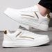 White For Women Lace Up Sports Leisure Board Shoe Stylish Low Top Bling Skateboard Sneakers Casual Pu Leather Shoes_vogvips.com