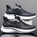 Men's Popcorn Mesh Breathable Lightweight Rebound Running Non-Slip Student Cement Floor Fashion Casual Sports Shoes_vogvips.com