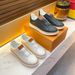 Top Layer Cowhide Spring 2025 White Shoes, One Foot Wide Open Loafers, Men's Versatile Low Top Casual Board Shoes_vogvips.com