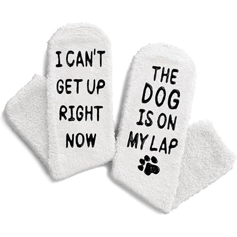 Non-hair off coral velvet cake socks Animal series foot soles letter dot glue floor socks_vogvips.com