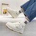 Trendy White For Women 2025 Spring And Autumn New Popular Flat Shoes Women's Thick-soled Waterproof Casual Sports_vogvips.com