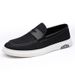 2025 New Style White British Men's Casual Leather Woven Pattern Lazy Loafers Korean Version Hairstylist Shoes_vogvips.com