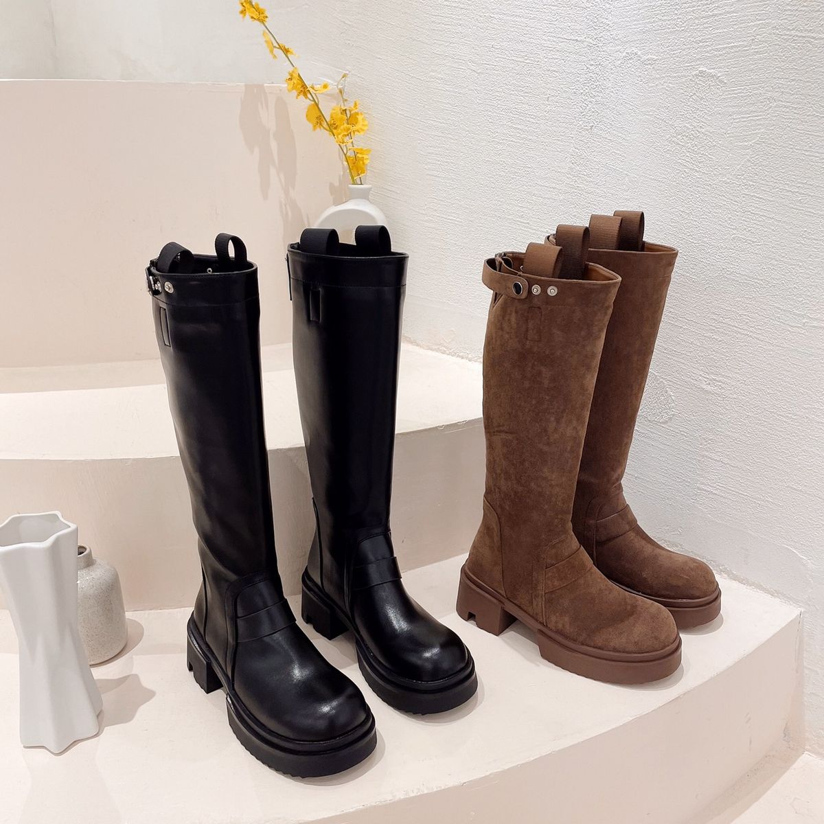 2024 New Thick-Soled Stretch Slimming Women, Over-the-Knee Long Boots, Versatile Fashionable Riding Boots For Women_vogvips.com