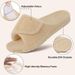 Bebealy New Women Coral Fleece Orthopedic Slippers With Arch Support Velcro Adjustable Open Toe Home Shoes For Plantar Fasciitis_vogvips.com