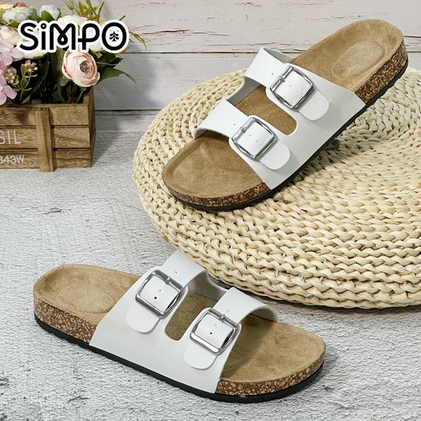 Summer's New Casual Outerwear Women's Fashionable Flat And Anti-slip Men's Durable Button Beach Cool Slippers_vogvips.com