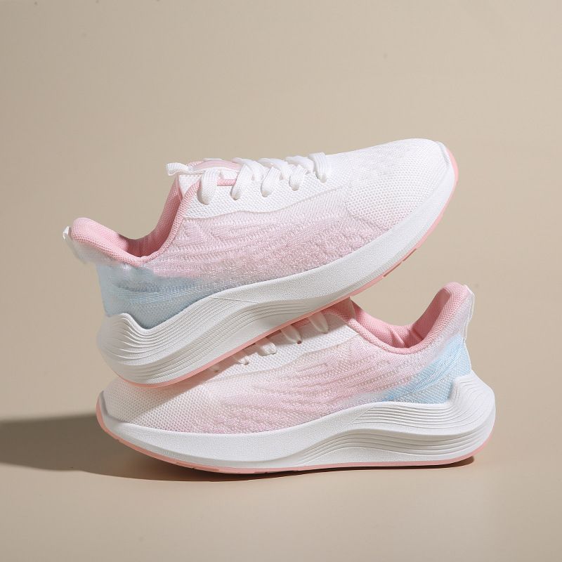 Women's Knit Sneakers - Breathable & Cushioned Platform Shoes (Trendy Casual Style Lightweight For Walking Travel & Everyday Wear)_vogvips.com