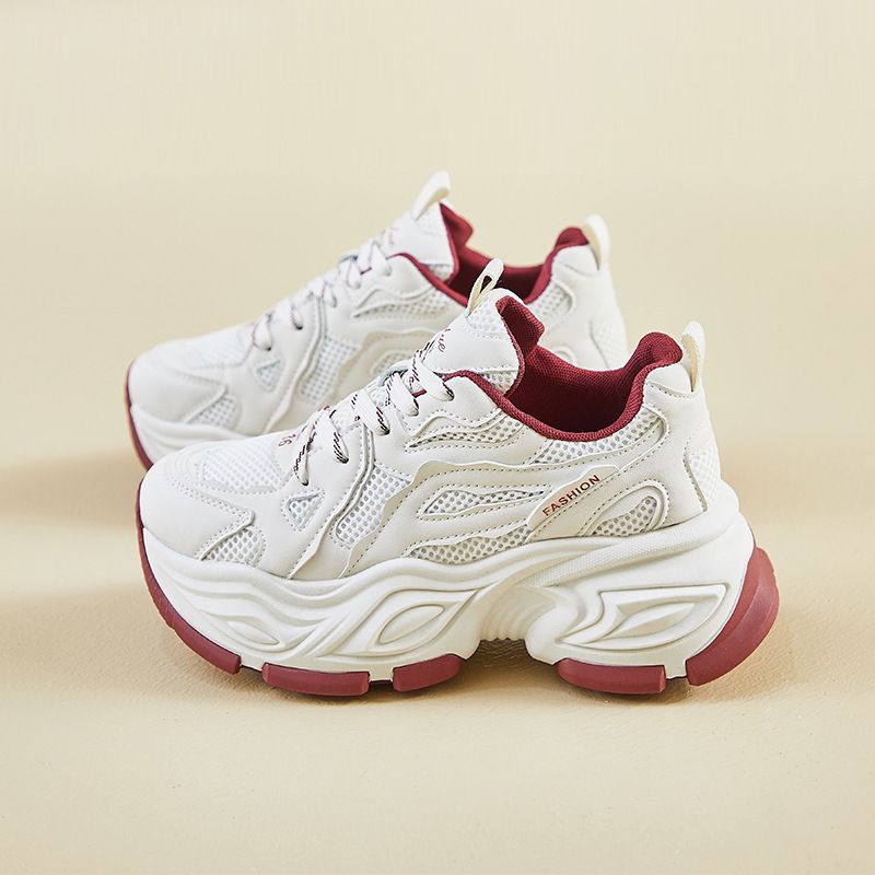 Ins Korean Style New Dad For Women 2025 Spring Student Sports Running Casual Shoes Thick Sole Height Increasing FB9962_vogvips.com