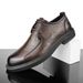 European Warm Series Men's Leather Business Formal Top Layer Cowhide Autumn Winter Wear-resistant Versatile Groom Wedding Shoes Essential For_vogvips.com
