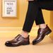 Euro Step Spring New Business Formal Men Genuine Leather Casual Brogue Carved British Style Commuter Shoes_vogvips.com