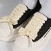 Single Layer Flat Hat Rope Pants Belt Sports Casual Shoe Plate 2.2cm Widened Polyester Black And White Color Rope Shoelaces_vogvips.com