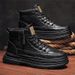 European Warm Series 2025 New Martin High Top British Style Casual Leather Waterproof Wear-resistant Construction Men's Work Boots_vogvips.com