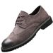 Euro Step Spring And Autumn Brogue Genuine Business Formal Men's Korean Style British Pointed Leather Shoes Trendy_vogvips.com