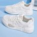Pull-back Women's White Sneakers 2026 New Spring Versatile Shoes Women's Sports Shoes Mesh Breathable Sneakers Women's Style_vogvips.com