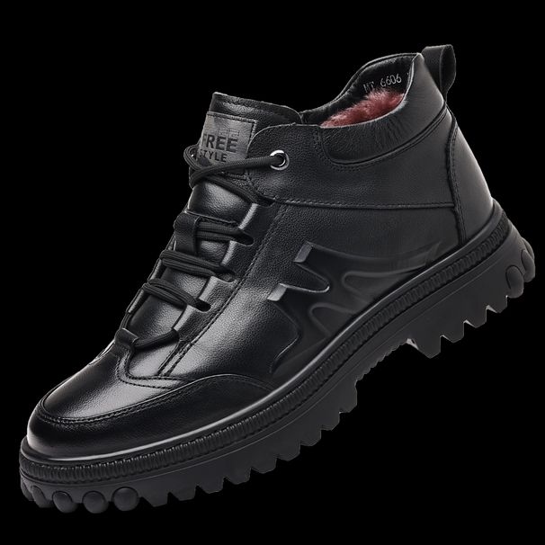 New Leather Spring Men's Shoes High-top Men's Heightening Tooling Martin Boots_vogvips.com