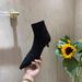 2025 Autumn Winter Pointed Toe Stiletto Elastic Internet Celebrity Slim Mid-Calf Suede High Heel Fleece Commuter Short_vogvips.com