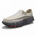 Simple Men's 2026 Summer Breathable Slip-on Loafers Lightweight Hollow Out Sneakers Soft Sole Height-increasing_vogvips.com