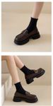 Leather Small Leather Shoes Women's Shoes One Pedal Platform Single Shoes Loafers Jane Women's Shoes_vogvips.com