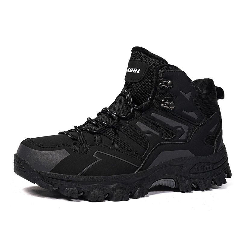 Thickened Cotton Women's Hiking Shoes Couple Mid-help Climbing Cross-country Hiking Sports Hiking Shoes_vogvips.com