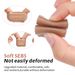 Toe Separator & Bunion Corrector – Breathable Single-Hole Design For Overlapping Toes & Hallux Valgus Relief (Skin Tone, S/L Sizes)_vogvips.com