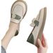 Flat-soled Single Shoes Women's Casual Thick-soled Shallow-mouth Pregnant Women Soft-soled One-pedal Loafers_vogvips.com