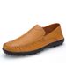 New bean shoes Men's shoes spring and summer shoes leather shoes hollowed out large size_vogvips.com