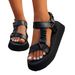 Women's Shoes Large Size Thick Soled Velcro Sandals For Women Ethnic Style Color Matching Beach Sandals_vogvips.com