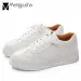 Ladies Pink Espadrilles Oxford Shoes Woman Tenis Creepers Platform Flats Girls Loafers White Leather Moccasins Height_vogvips.com