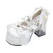 shoes Are Cute Sweet Satin High With Lolita Bows, Elegant Platform, And Transparent Heels_vogvips.com